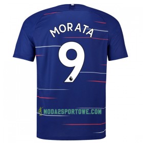 Koszulka Chelsea Morata 9 Domowe Stroje Piłkarskie 2018/19 Krótki Rękaw